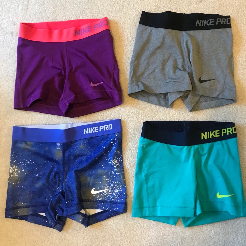 Various colors of Nike pro spandex (gently used)